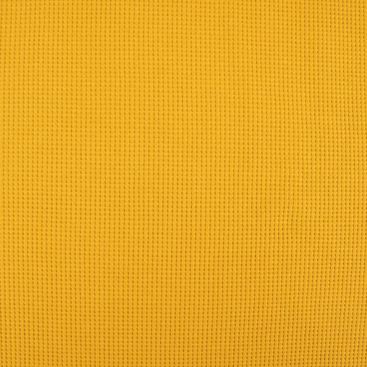 Organic Bio Waffeljersey Waffelstrick einfarbig senfgelb 1,45m Breite