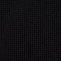 Organic Bio Waffeljersey Waffelstrick einfarbig schwarz 1,45m Breite