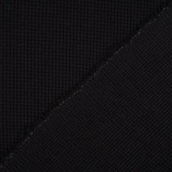 Organic Bio Waffeljersey Waffelstrick einfarbig schwarz 1,45m Breite