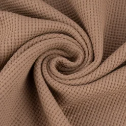 Organic Bio Waffeljersey Waffelstrick einfarbig taupe 1,45m Breite