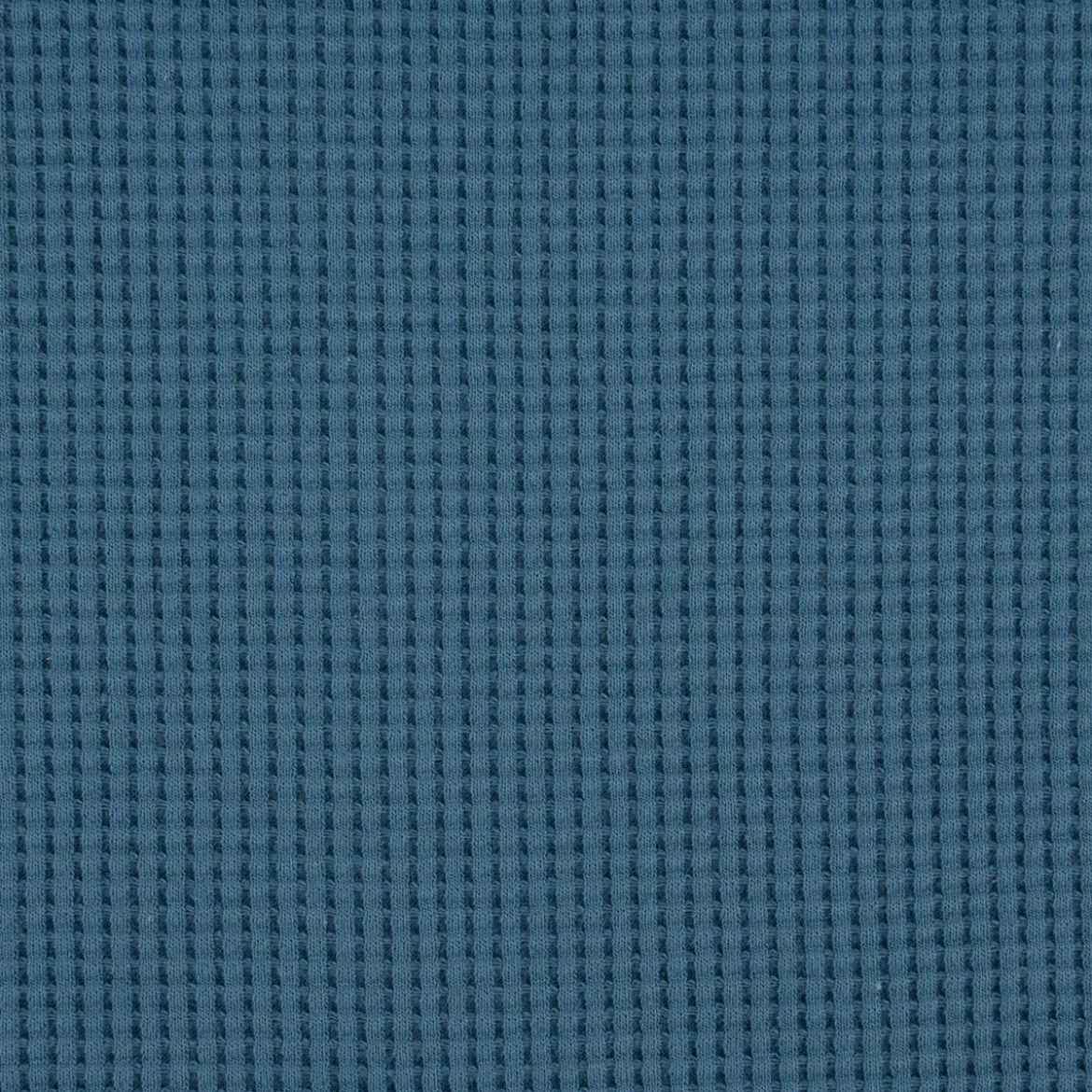 Organic Bio Waffeljersey Waffelstrick einfarbig jeansblau 1,45m Breite