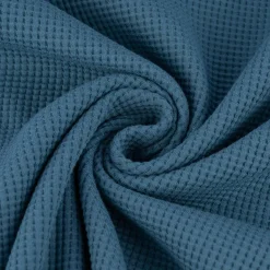 Organic Bio Waffeljersey Waffelstrick einfarbig jeansblau 1,45m Breite