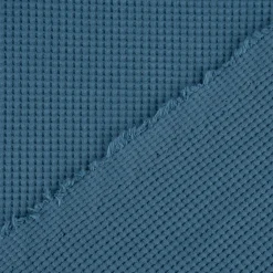 Organic Bio Waffeljersey Waffelstrick einfarbig jeansblau 1,45m Breite