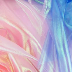 Organza Tüllstoff Farbverlauf Mermaid koralle 1,50m Breite