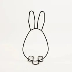 Osterhase Metall schwarz 10x20cm