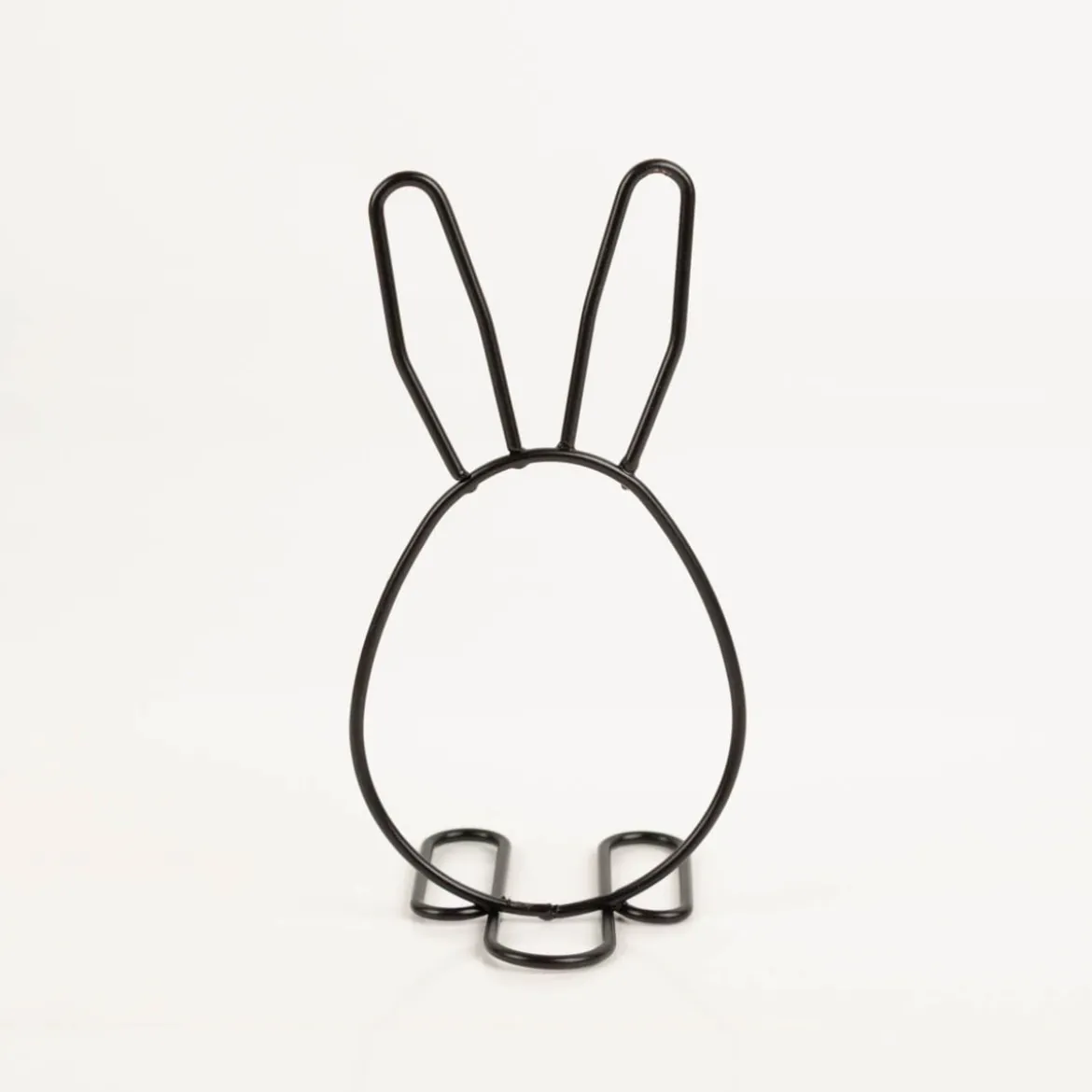 Osterhase Metall schwarz 8x12cm