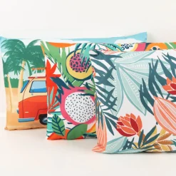 Outdoor Kissen Beach Camper bunt wasserabweisend 40x60cm