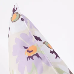 Outdoor Kissen Blüten Blumen beige hellgrün weiß 45x45cm