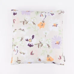 Outdoor Kissen Blüten Blumen beige hellgrün weiß 45x45cm