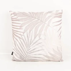 Outdoor Kissen Blätter ecru natur wasserabweisend 50x50cm