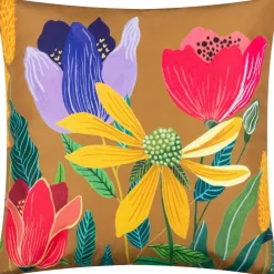Outdoor Kissen Celandine House of Bloom Blumen safran gelb 43x43cm