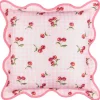 Outdoor Kissenhülle Früchte Kirschen Vichy-Karo rosa 45x45cm