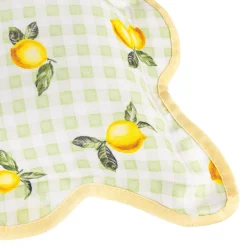 Outdoor Kissenhülle Früchte Zitronen Gingham-Karo salbei 45x45cm