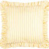 Outdoor Kissenhülle Millie Ruffle Streifen Rüschen gelb weiß 50x50cm