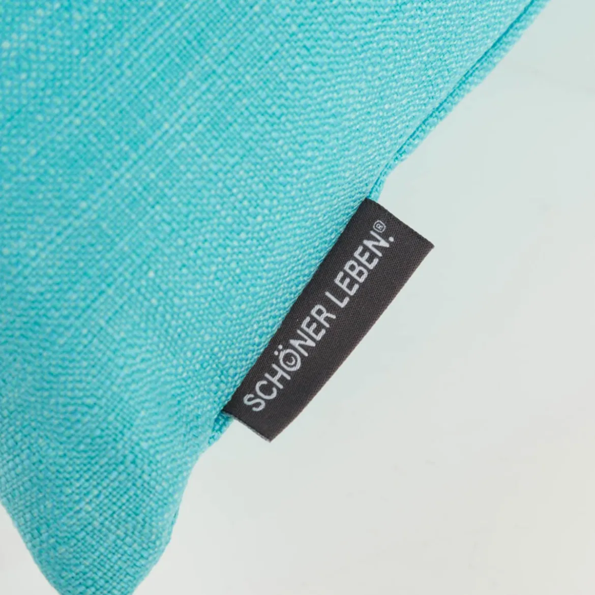 Outdoor Kissenhülle Struktur Olefina aqua blau in versch. Größen von SCHÖNER LEBEN.
