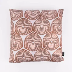 Outdoor Kissen Kreise abstrakt natur braun beige 45x45cm