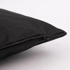 Outdoor Kissen mit Kederumrandung einfarbig schwarz 45x45cm