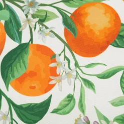 Outdoor Kissen Orangen weiß orange grün 45x45cm