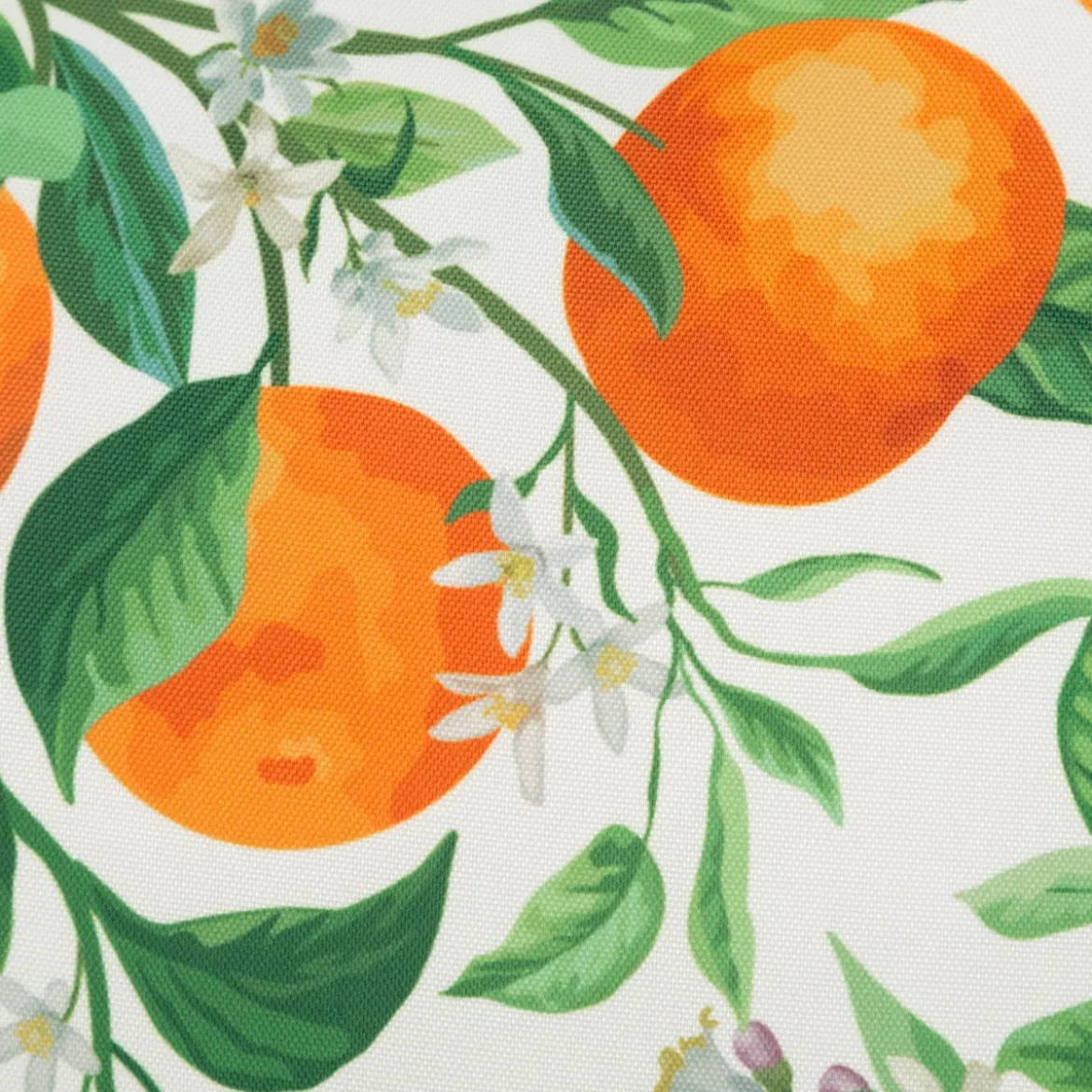 Outdoor Kissen Orangen weiß orange grün 45x45cm