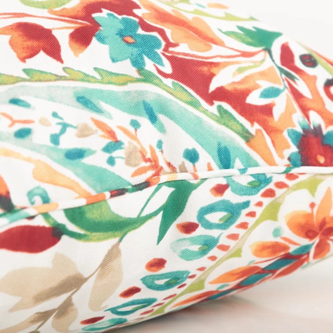 Outdoor Kissen Paisley weiß bunt 50x50cm