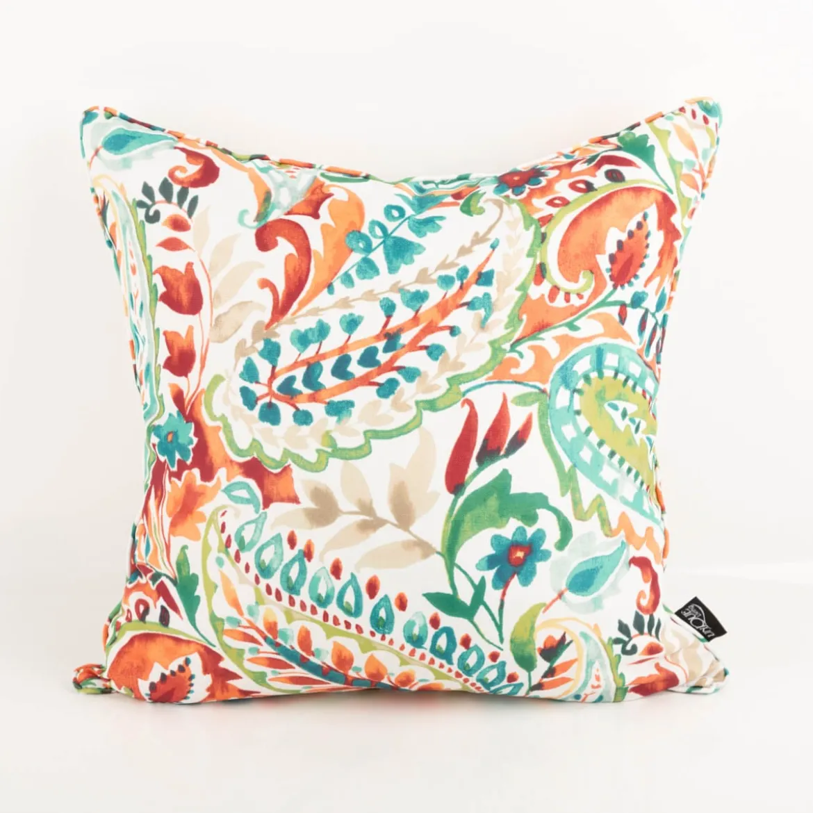 Outdoor Kissen Paisley weiß bunt 50x50cm
