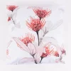 Outdoor Kissen Protea Blumen Blätter weiß rosa orange altgrün 45x45cm