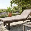 Outdoor Liegenauflage Blätter ecru natur wasserabweisend 60x190x4cm