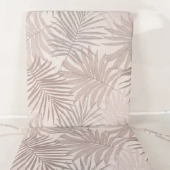 Outdoor Liegenauflage Blätter ecru natur wasserabweisend 60x190x4cm