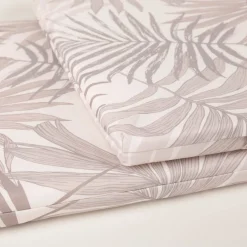 Outdoor Liegenauflage Blätter ecru natur wasserabweisend 60x190x4cm