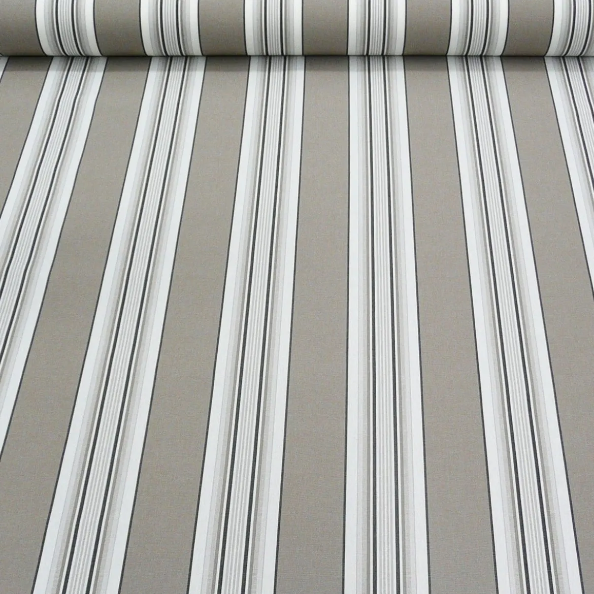 Outdoor Markisenstoff Gartenmöbelstoff Toldo Streifen braun creme