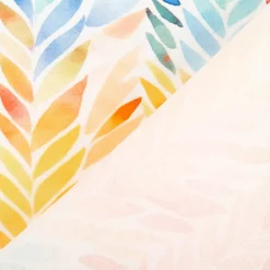 Outdoor Stoff Canvas Aurelia Blätter ZigZag wollweiß bunt wasserabweisend von Swafing 1,40m Breite