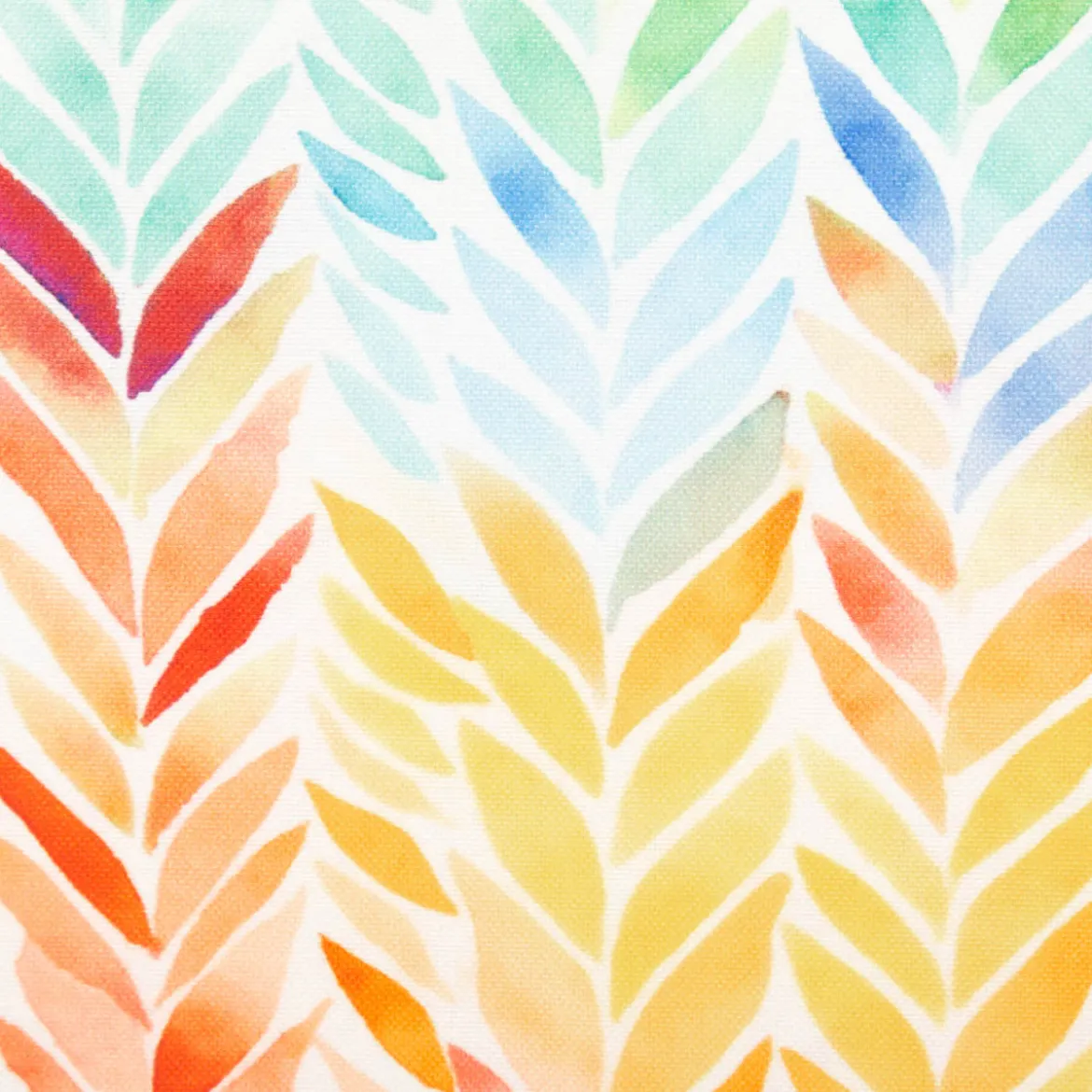 Outdoor Stoff Canvas Aurelia Blätter ZigZag wollweiß bunt wasserabweisend von Swafing 1,40m Breite