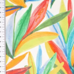Outdoor Stoff Canvas Aurelia Blätter Wasserfarben wollweiß bunt wasserabweisend von Swafing 1,40m Breite