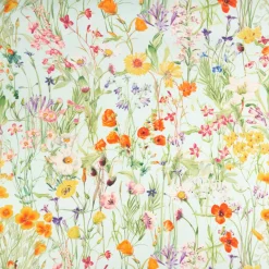 Outdoorstoff Digitaldruck Wiesenblumen hellblau bunt 1,40m Breite