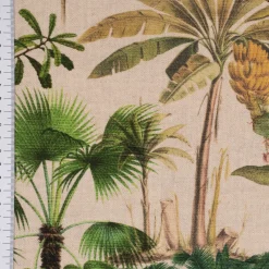 Outdoorstoff Dralon Digitaldruck Palmtree Tropical Jungle Palmen natur grün 1,40m Breite