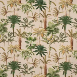 Outdoorstoff Dralon Digitaldruck Palmtree Tropical Jungle Palmen natur grün 1,40m Breite