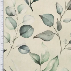 Outdoorstoff Dralon Digitaldruck Handpaint Plant Lover Blätterzweige Aquarell mint grün 1,40m Breite