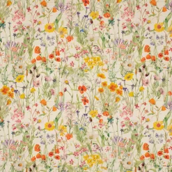 Outdoorstoff Dralon Digitaldruck Wildflower Sunny Field Feldblumen ecru bunt 1,40m Breite