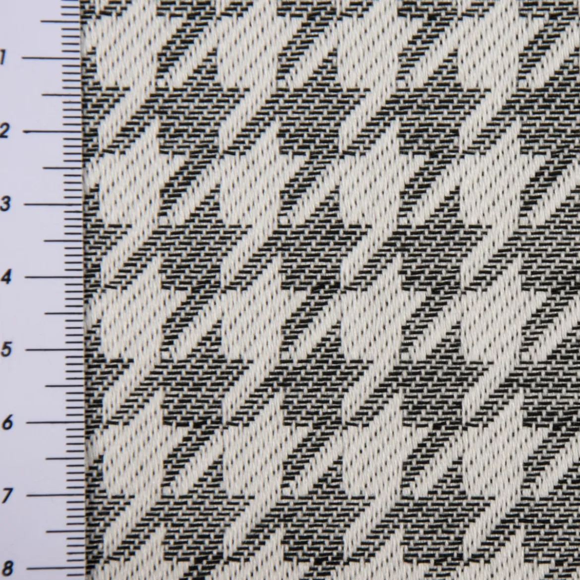 Outdoorstoff Dralon Jacquard Teflonbeschichtung Hahnentritt grau wollweiß 1,40m Breite