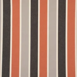Outdoorstoff Dralon Jacquard Dekostoff polsterfähig Streifen terra schwarz grau 1,40m Breite