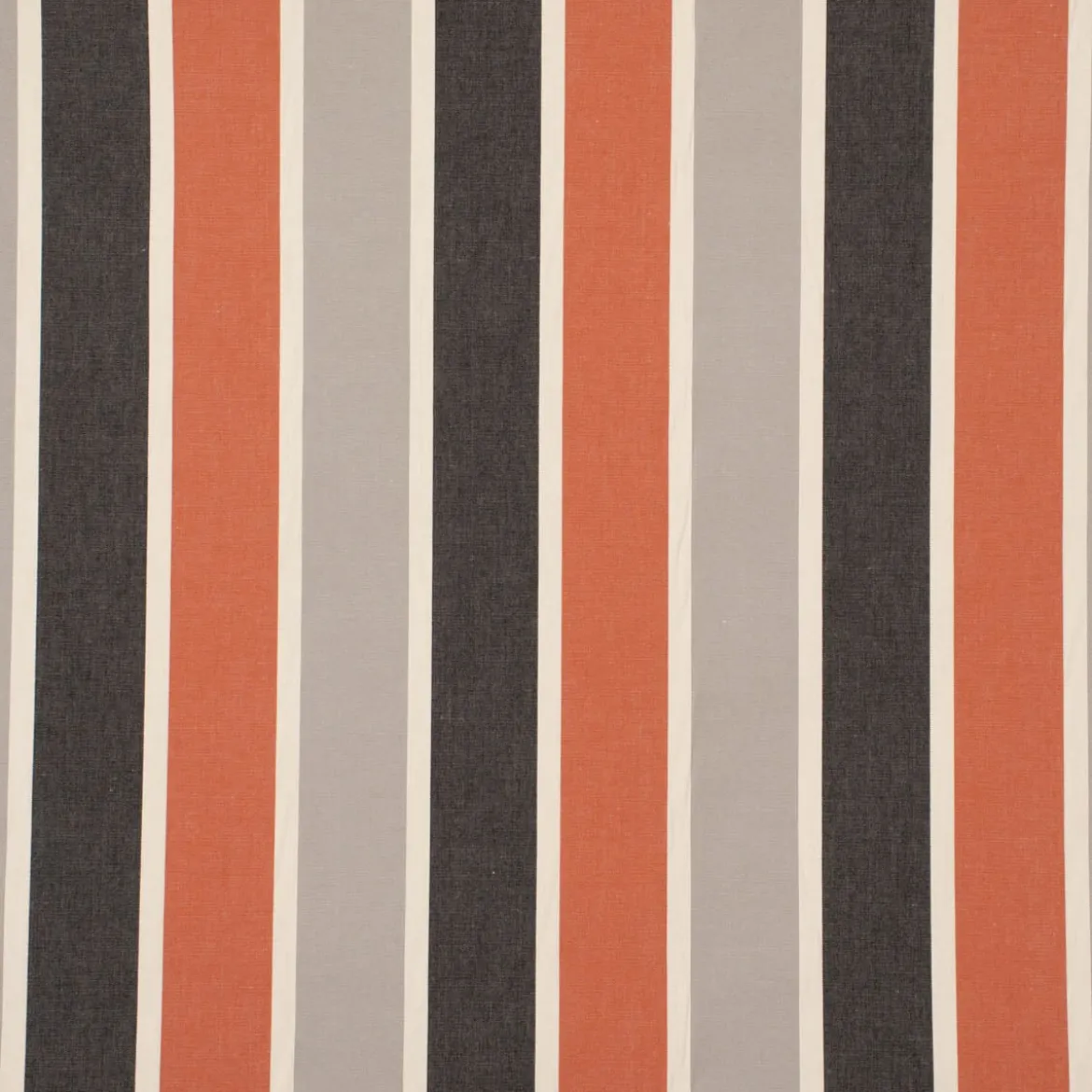 Outdoorstoff Dralon Jacquard Dekostoff polsterfähig Streifen terra schwarz grau 1,40m Breite