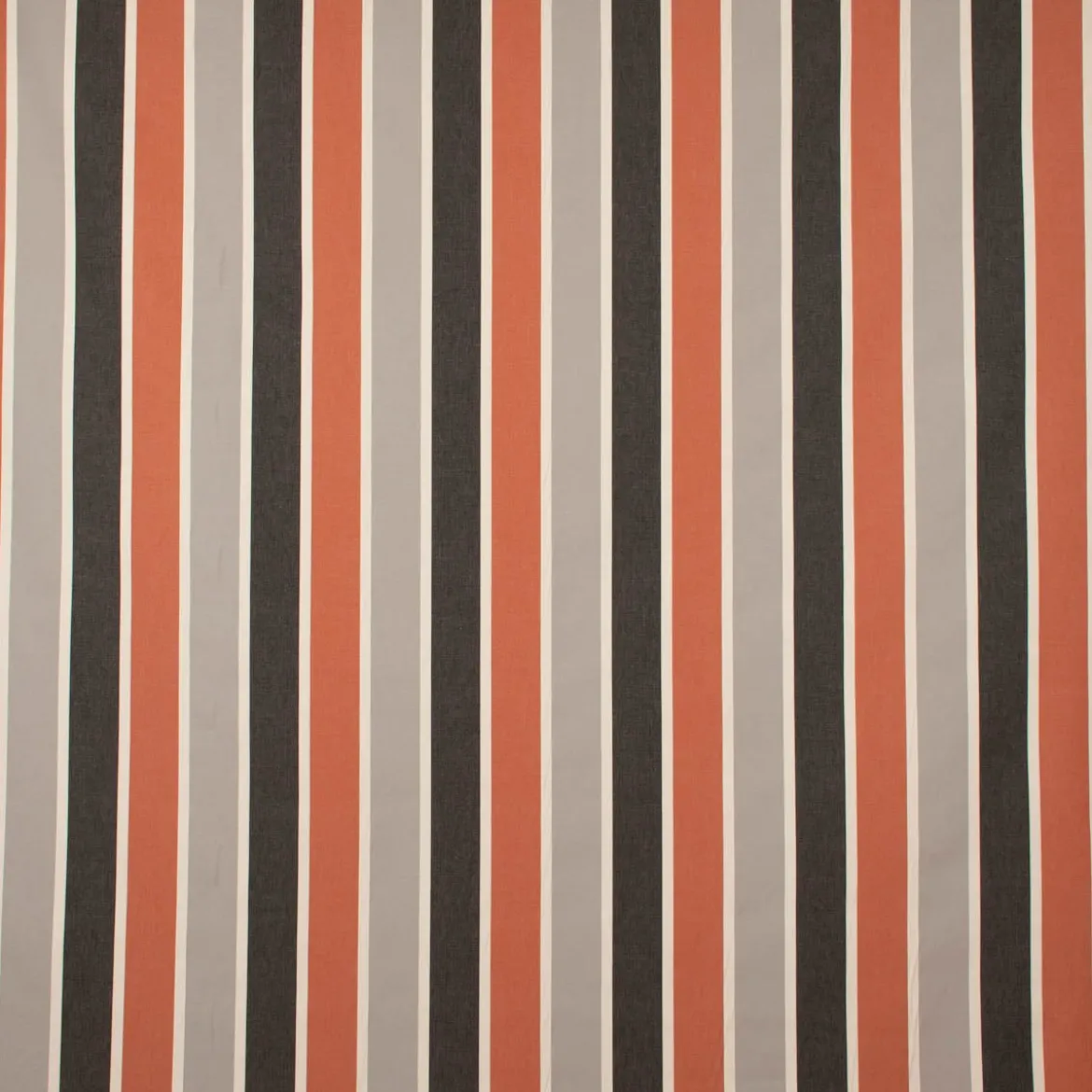 Outdoorstoff Dralon Jacquard Dekostoff polsterfähig Streifen terra schwarz grau 1,40m Breite