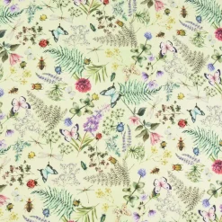 Outdoorstoff Dralon Teflonbeschichtung Blumenwiese Käfer Schmetterling grün bunt 1,40m Breite