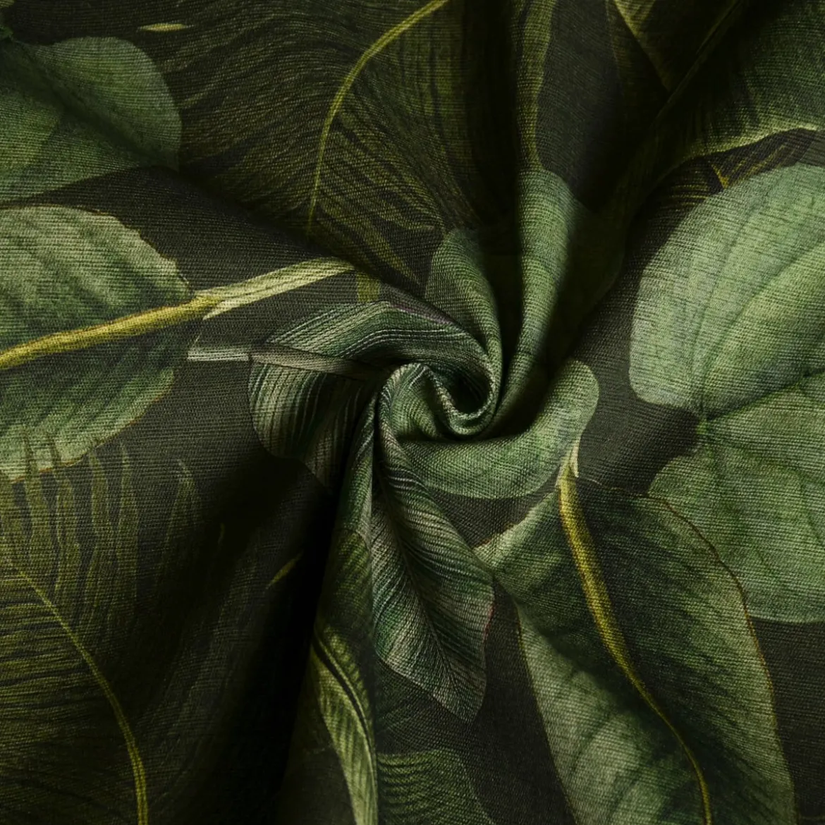 Outdoorstoff Dralon Teflonbeschichtung Botanic Leaf Detailed Blätter Exotik grün 1,40m Breite