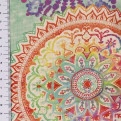 Outdoorstoff Dralon Teflonbeschichtung Mandala Watercolour mint bunt 1,40m Breite