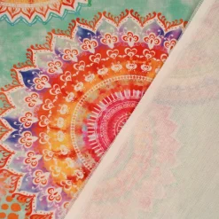 Outdoorstoff Dralon Teflonbeschichtung Mandala Watercolour mint bunt 1,40m Breite