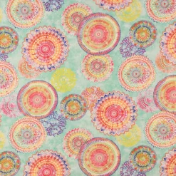Outdoorstoff Dralon Teflonbeschichtung Mandala Watercolour mint bunt 1,40m Breite