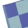 Outdoor Teppich Checker Schachbrett recycelt blau weiß 120x180cm