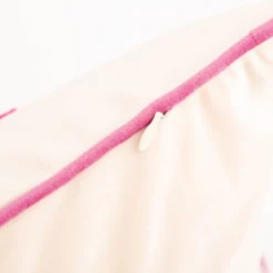 PAD Kissenhülle Letters ICH MUSS GAR NIX Samt Frotteestickerei sand pink 30x50cm