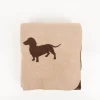 PAD Kuscheldecke Cozy up brown dog Dackel beige braun XL 150x200cm